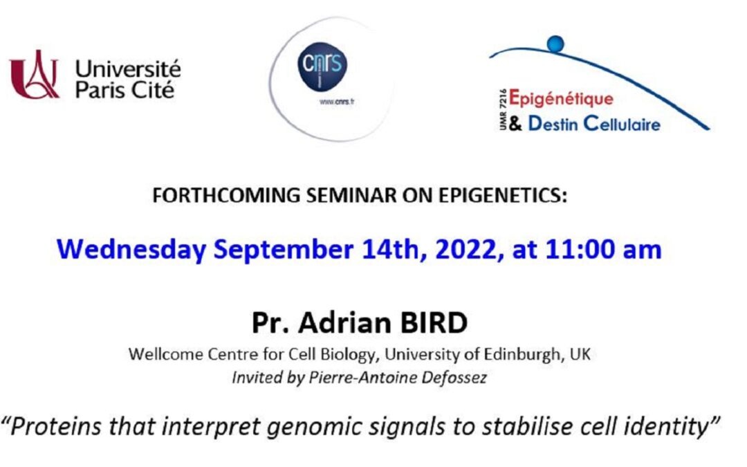 Adrian Bird seminar – September 14, 2022
