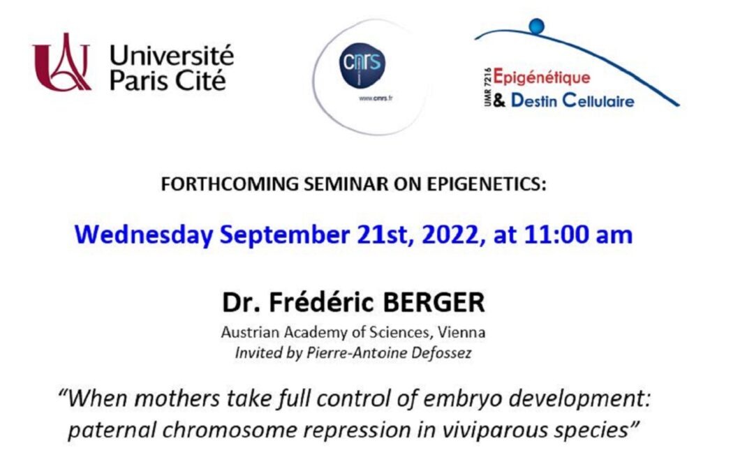 Frédéric Berger seminar- September 21, 2022