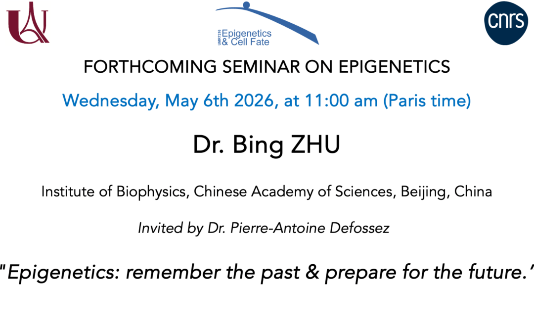 Séminaire Bing Zhu – 6 Mai 2026