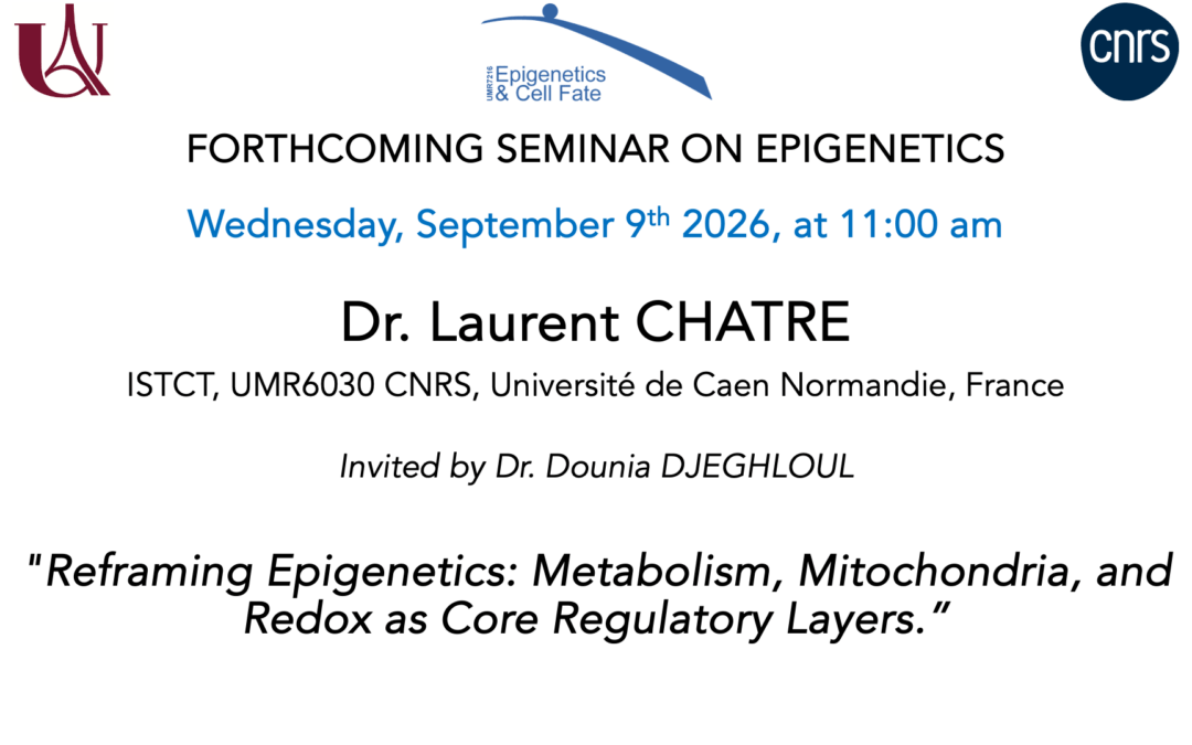 Séminaire Laurent CHATRE – 9 septembre 2026